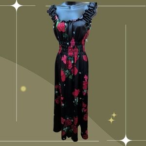 ✨ Nwt Lisa Says Gah Annie Dress In Rose Party Print Size M